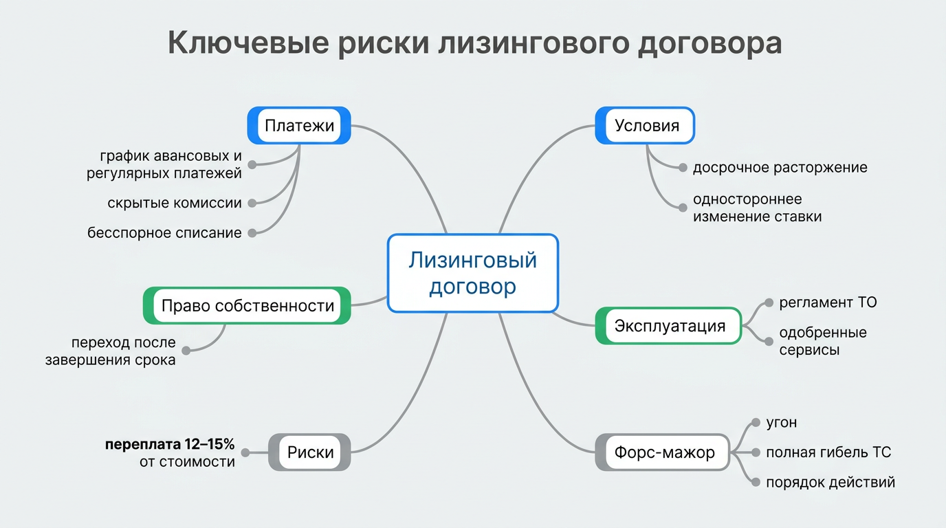 Ключевые риски лизингового договора